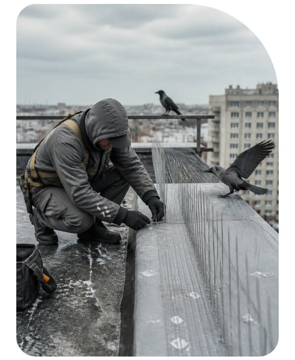 Защита от ворон под ключ в Кирове-Чепецке по цене от 5437 р. | Сенат-Крв